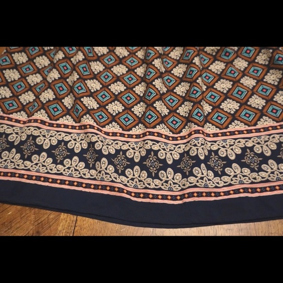 One Clothing Geometric Boho Cinched Waist Mini Dress: Medium - Picture 7 of 14